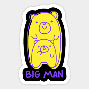 Big Man Father and Son Bear Matching Outfits - Adult Sticker